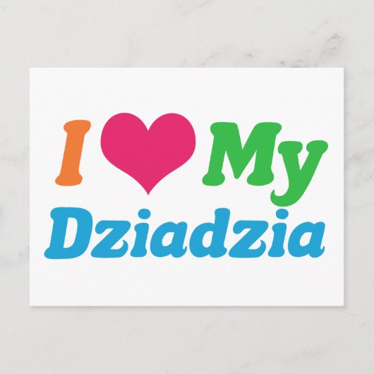 I Liebe My Dziadzia Postkarte (Vorderseite)