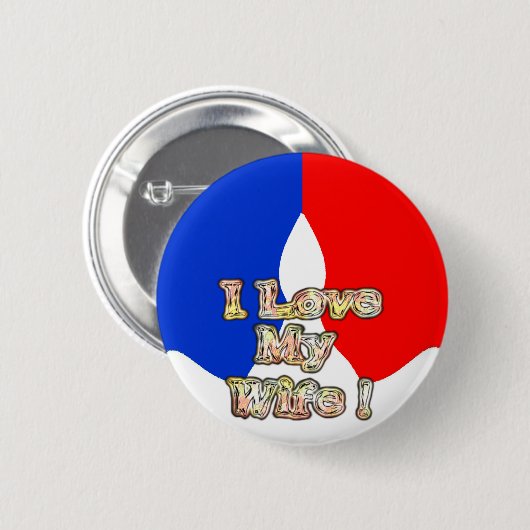 "I Liebe My Ehefrau" Art Print Button (Vorne & Hinten)