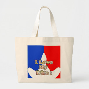 "I Liebe My Ehefrau" Art Print Jumbo Stoffbeutel