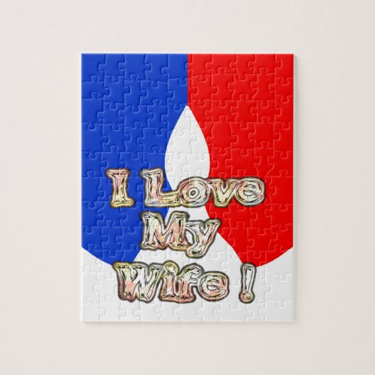 "I Liebe My Ehefrau" Art Print Puzzle (Vertikal)