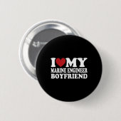 I Liebe My Engineer Boyfriend Funny Girlfriend Val Button (Vorne & Hinten)