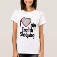 I Liebe My English Sheepdog - Red Heart Dog Foto