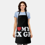 I Liebe My Ex Girlfriend I Heart Groovy Schürze (Getragen)