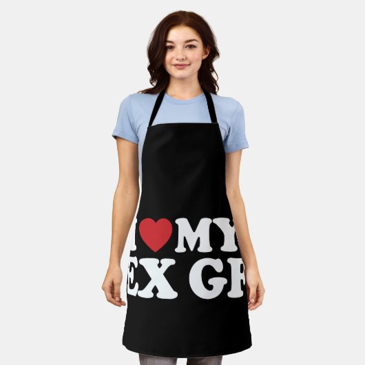 I Liebe My Ex Girlfriend I Heart Groovy Schürze (Getragen)