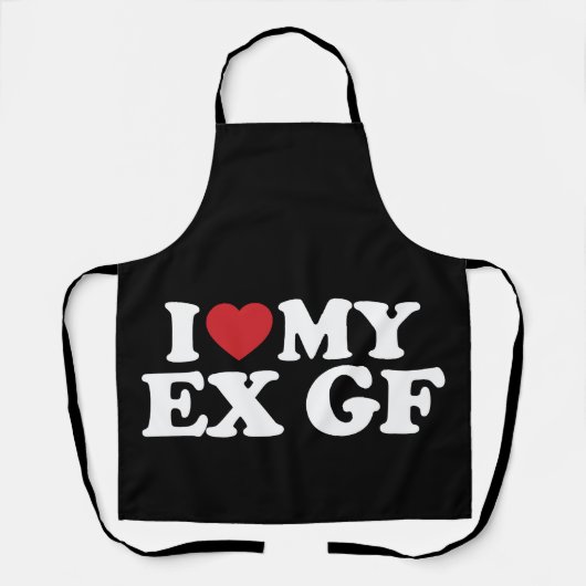 I Liebe My Ex Girlfriend I Heart Groovy Schürze (Vorderseite)