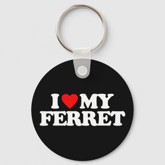 I LIEBE MY FERRET SCHLÜSSELANHÄNGER (Vorderseite)