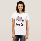 I Liebe My Ferry Cat - Niedliches Rotes Herz Foto T-Shirt (Vorne ganz)