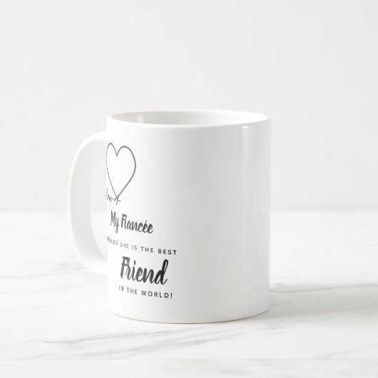 I Liebe My fiancée - Personalisiert Best Friend Ni Kaffeetasse (Vorderseite Links)