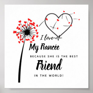 I Liebe My fiancée - Personalisiert Best Friend Ni Poster