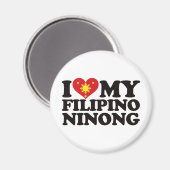 I Liebe My Filipino Ninong Magnet (Vorderseite/Rückseite)