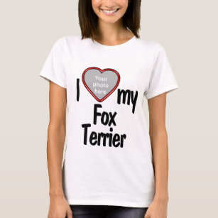 I Liebe My Fox Terrier - Niedliches Herz Foto Fram T-Shirt