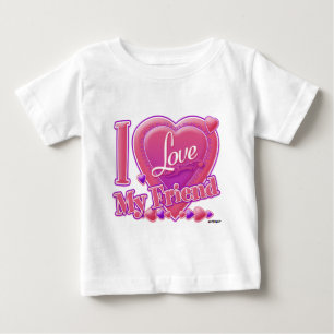 I Liebe My Friend pink/lila - Herz Baby T-shirt