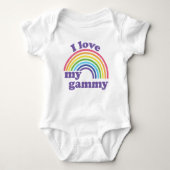 I Liebe My Gammy - Niedlicher Regenbogen Baby Strampler (Vorderseite)