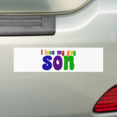 I Liebe My Gay Son Retro Rainbow Mama Autoaufkleber (Auf Auto)