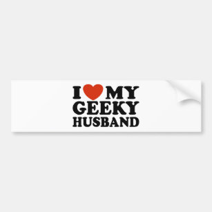 I Liebe My Geeky Husband Autoaufkleber