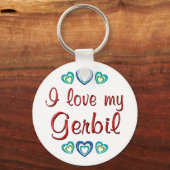 I Liebe My Gerbil Schlüsselanhänger (Vorderseite)
