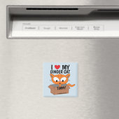 "I Liebe My Ginger Cat" Personalisiert Magnet (In Situ (Geschirrspüler))