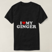 I Liebe My Ginger Redhead - Red Heart T - Shirt (Design vorne)