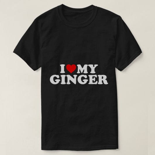 I Liebe My Ginger Redhead - Red Heart T - Shirt (Design vorne)