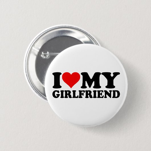 I Liebe My Girlfriend 1WH1 Button (Vorne & Hinten)
