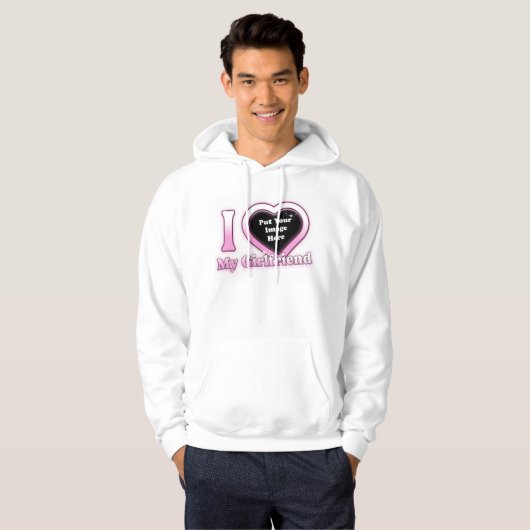 I Liebe My Girlfriend 2023 Custom Valentine T - Sh Hoodie (Vorne ganz)