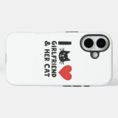 "I Liebe My Girlfriend and their Cat" Cat Head iPh Case-Mate iPhone Hülle (Rückseite (Horizontal))