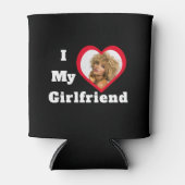 I Liebe My Girlfriend Bae Personalisiertes Foto Dosenkühler (Vorderseite)