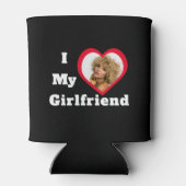 I Liebe My Girlfriend Bae Personalisiertes Foto Dosenkühler (Rückseite)