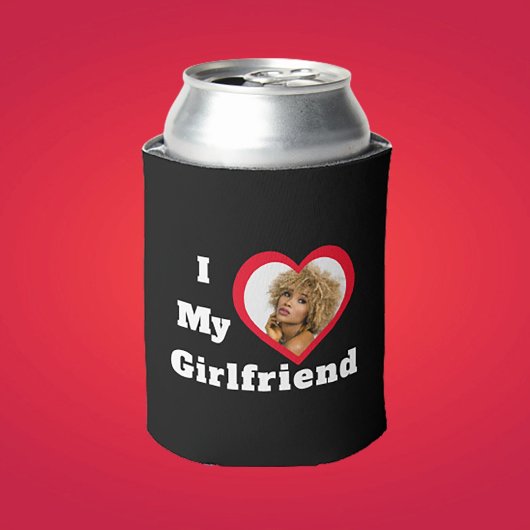 I Liebe My Girlfriend Bae Personalisiertes Foto Dosenkühler