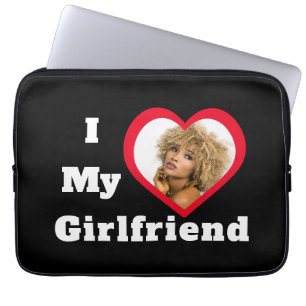 I Liebe My Girlfriend Bae Personalisiertes Foto Laptopschutzhülle