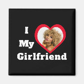I Liebe My Girlfriend Bae Personalisiertes Foto Magnet (Vorne)