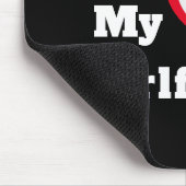 I Liebe My Girlfriend Bae Personalisiertes Foto Mousepad (Ecke)