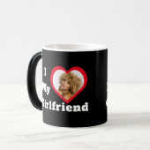 I Liebe My Girlfriend Bae Personalisiertes Foto Verwandlungstasse (Vorderseite Links)