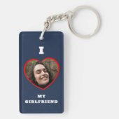 I Liebe My Girlfriend Custom Foto Personalisiert Schlüsselanhänger (Rückseite)