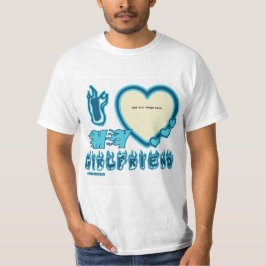 I Liebe My Girlfriend Custom T - Shirt ini BLAUE