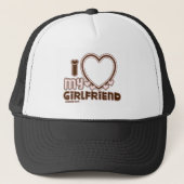 I Liebe My Girlfriend Custom Trucker Hat Truckerkappe (Vorderseite)