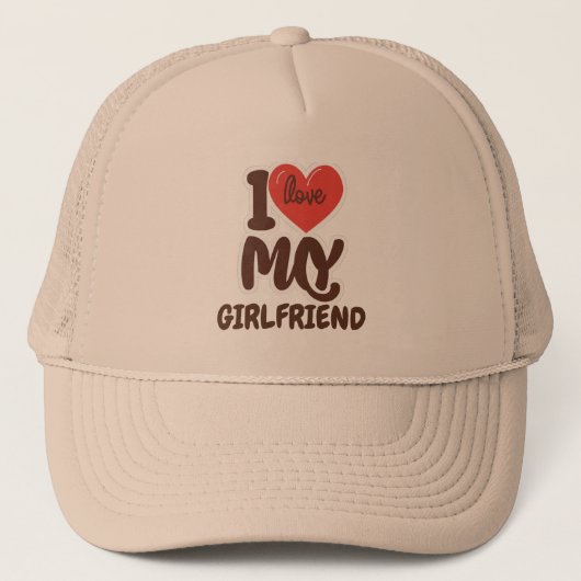 "I Liebe My Girlfriend".custom Truckerkappe (Vorderseite)