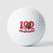 I Liebe My Girlfriend Ehefrau Ehemann Foto Golfball (Vorderseite)