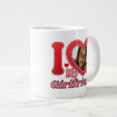 I Liebe My Girlfriend Ehefrau Ehemann Foto Jumbo-Tasse (Vorderseite Rechts)
