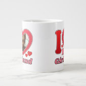 I Liebe My Girlfriend Ehefrau Ehemann Foto Jumbo-Tasse (Vorderseite)