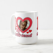 I Liebe My Girlfriend Ehefrau Ehemann Foto Kaffeetasse (Vorderseite Links)