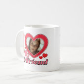 I Liebe My Girlfriend Ehefrau Ehemann Foto Kaffeetasse (Vorderseite Links)