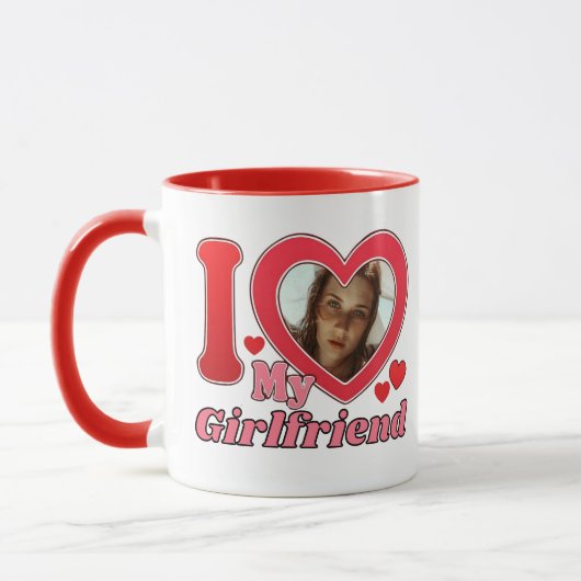 I Liebe My Girlfriend Ehefrau Ehemann Foto Tasse (Links)