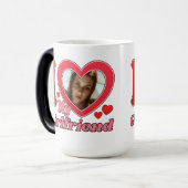 I Liebe My Girlfriend Ehefrau Ehemann Foto Verwandlungstasse (Vorderseite Links)