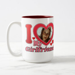 I Liebe My Girlfriend Ehefrau Ehemann Foto Zweifarbige Tasse