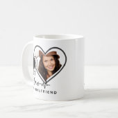I Liebe My Girlfriend FOTO Geschenk Personalisiert Kaffeetasse (Vorderseite Links)