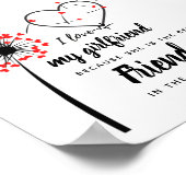 I Liebe My Girlfriend FOTO Geschenk Personalisiert Poster (Ecke)