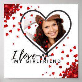 I Liebe My Girlfriend FOTO Geschenk Personalisiert Poster