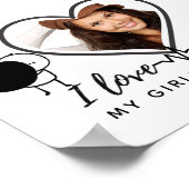 I Liebe My Girlfriend FOTO Geschenk Personalisiert Poster (Ecke)