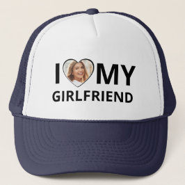 I Liebe My Girlfriend Foto Herz Funny Boyfriend Truckerkappe
